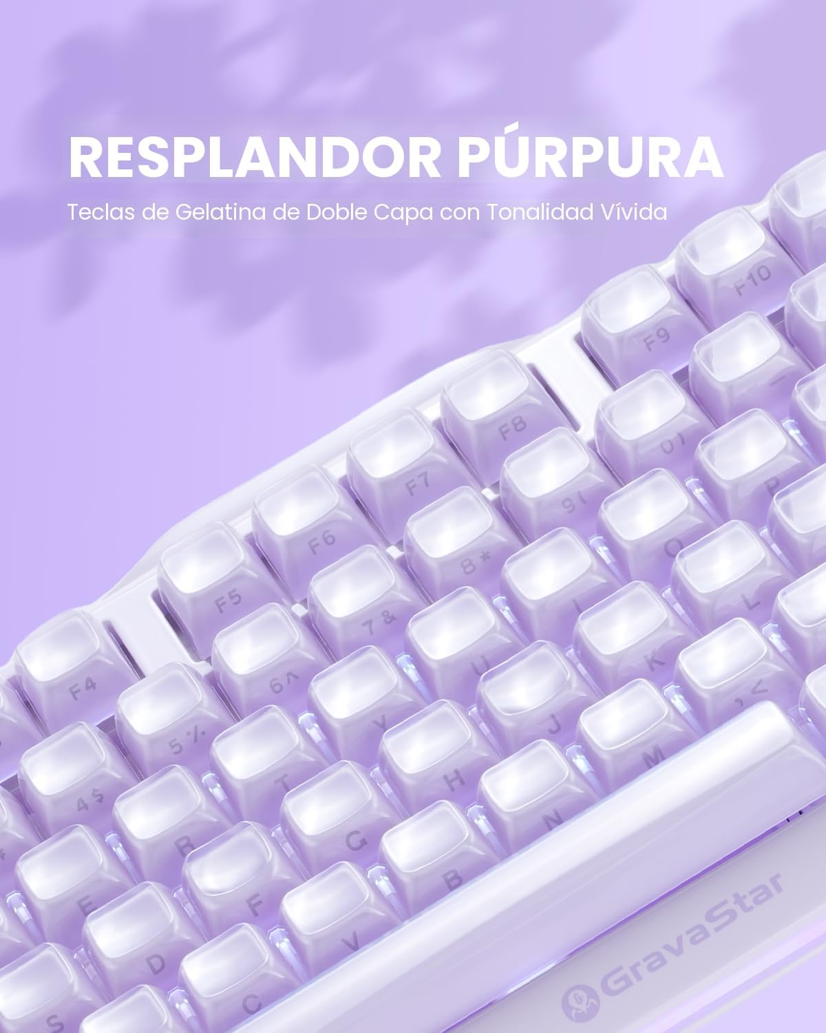 GravaStar Teclado mecánico inalámbrico para juegos Mercury K1 75% c...