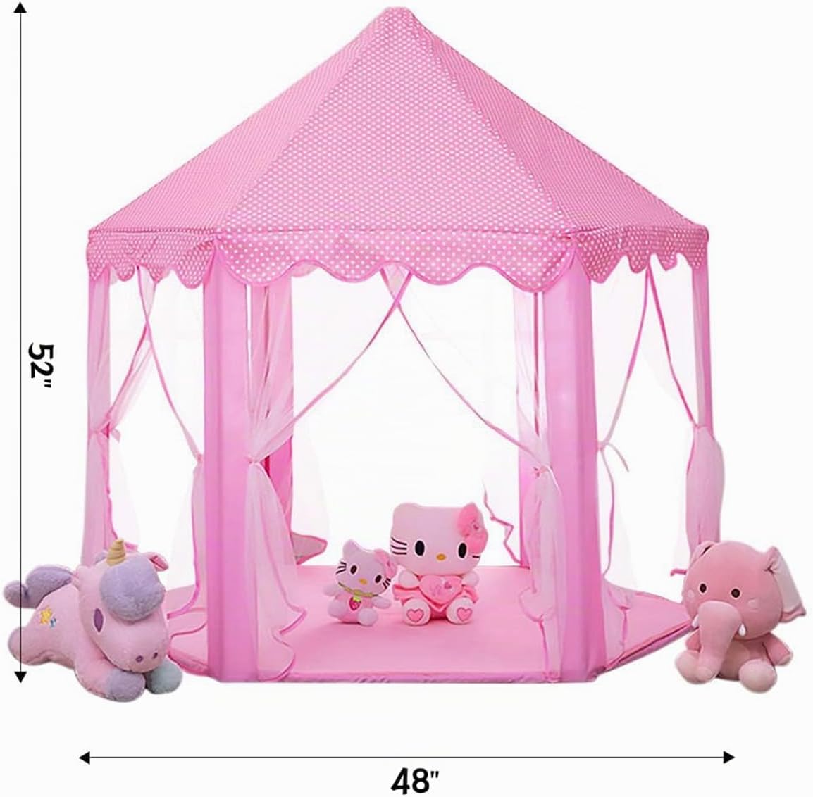 wilwolfer tienda de campaña tipo castillo de princesa para niñas, t...