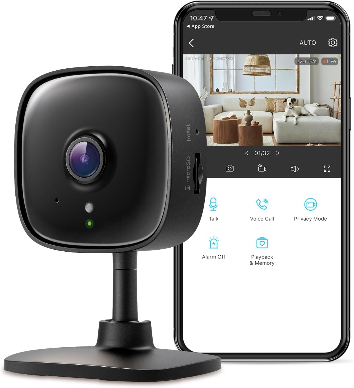 Tapo - Nueva cámara de seguridad interior TP-Link de 2K para monito...