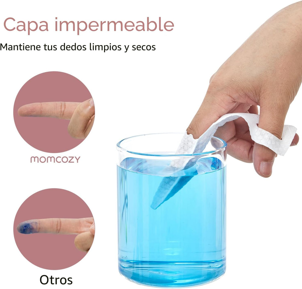Momcozy Cepillo de Dedos para Bebés, Cepillo Limpiador con Toallita...