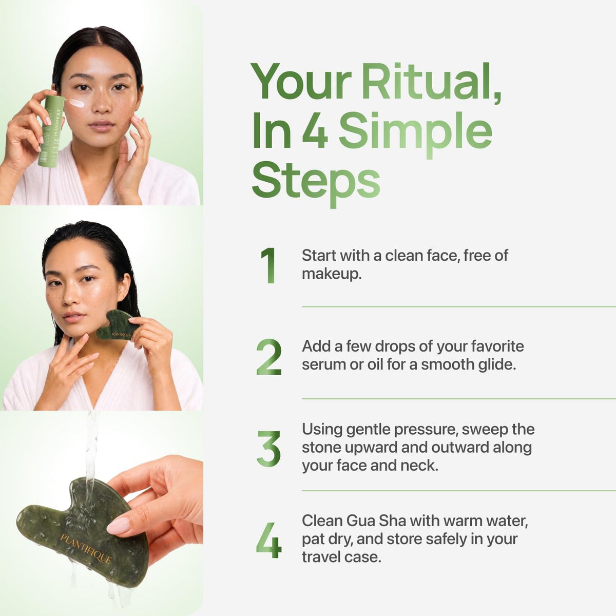 PLANTIFIQUE Gua Sha Herramientas faciales | Regalos | Herramienta d...