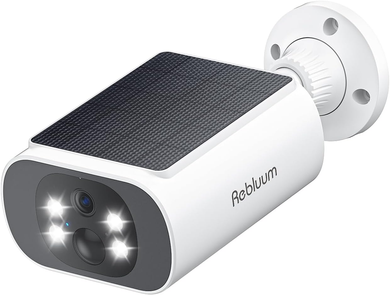Rebluum Cámaras de seguridad solares de 4MP inalámbricas para exter...