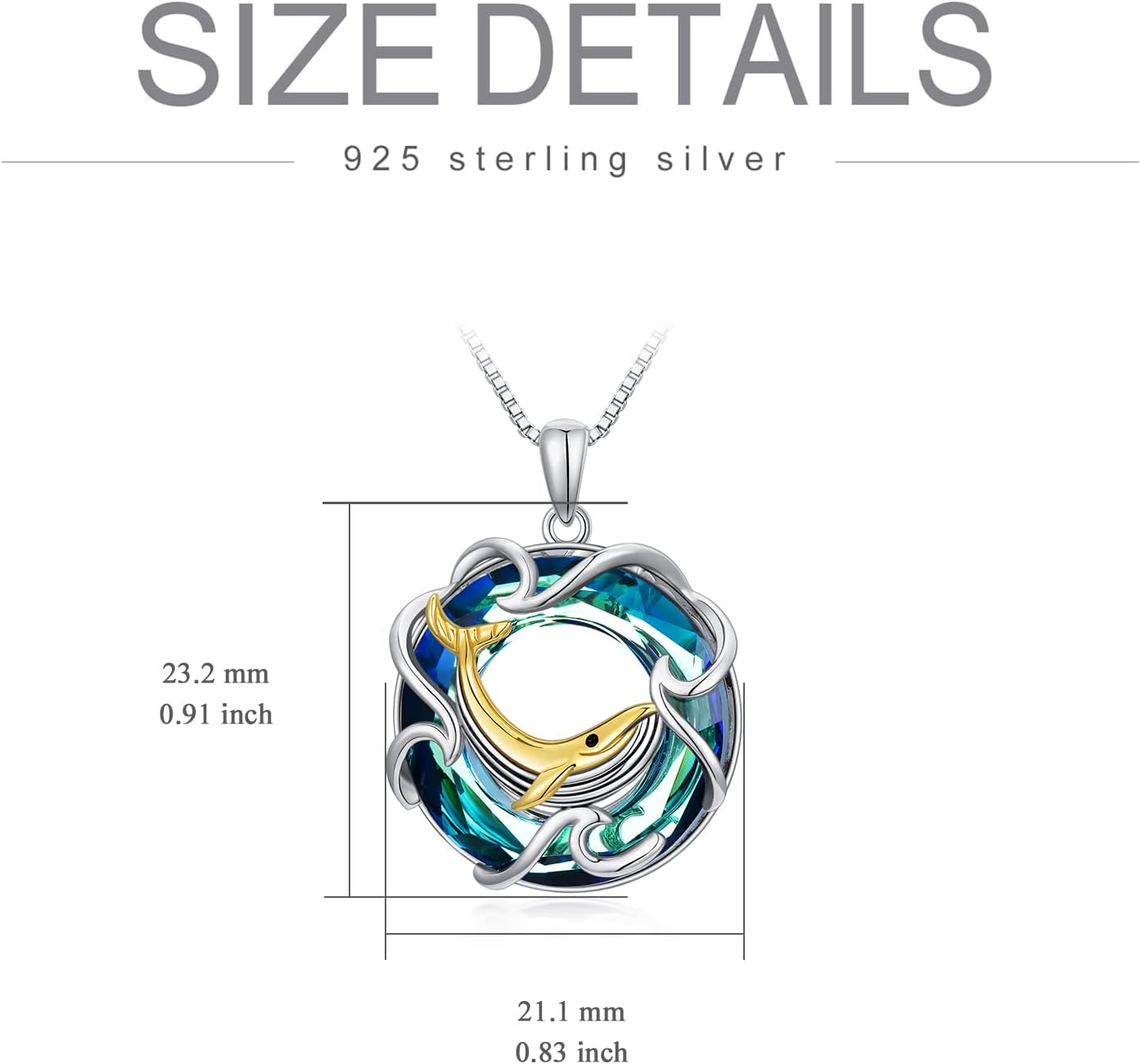 TOUPOP Collar de tortuga marina para mujer, plata de ley con tema o...