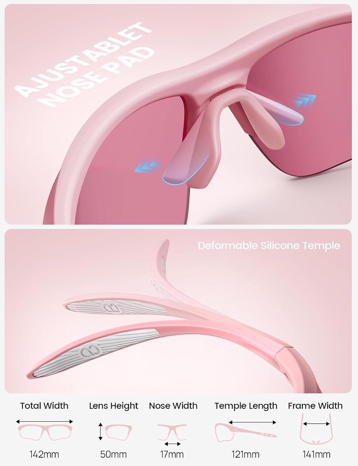 Lamicall Gafas de Sol Deportivas polarizadas de 22 g para Hombres y...
