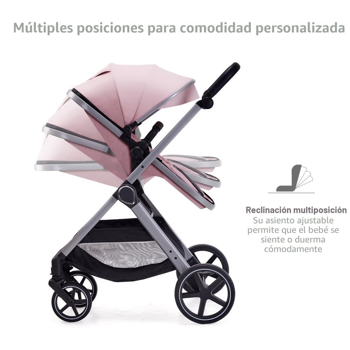 Lortsybab Cochecito de bebé 2 en 1, cochecito convertible para bebé...