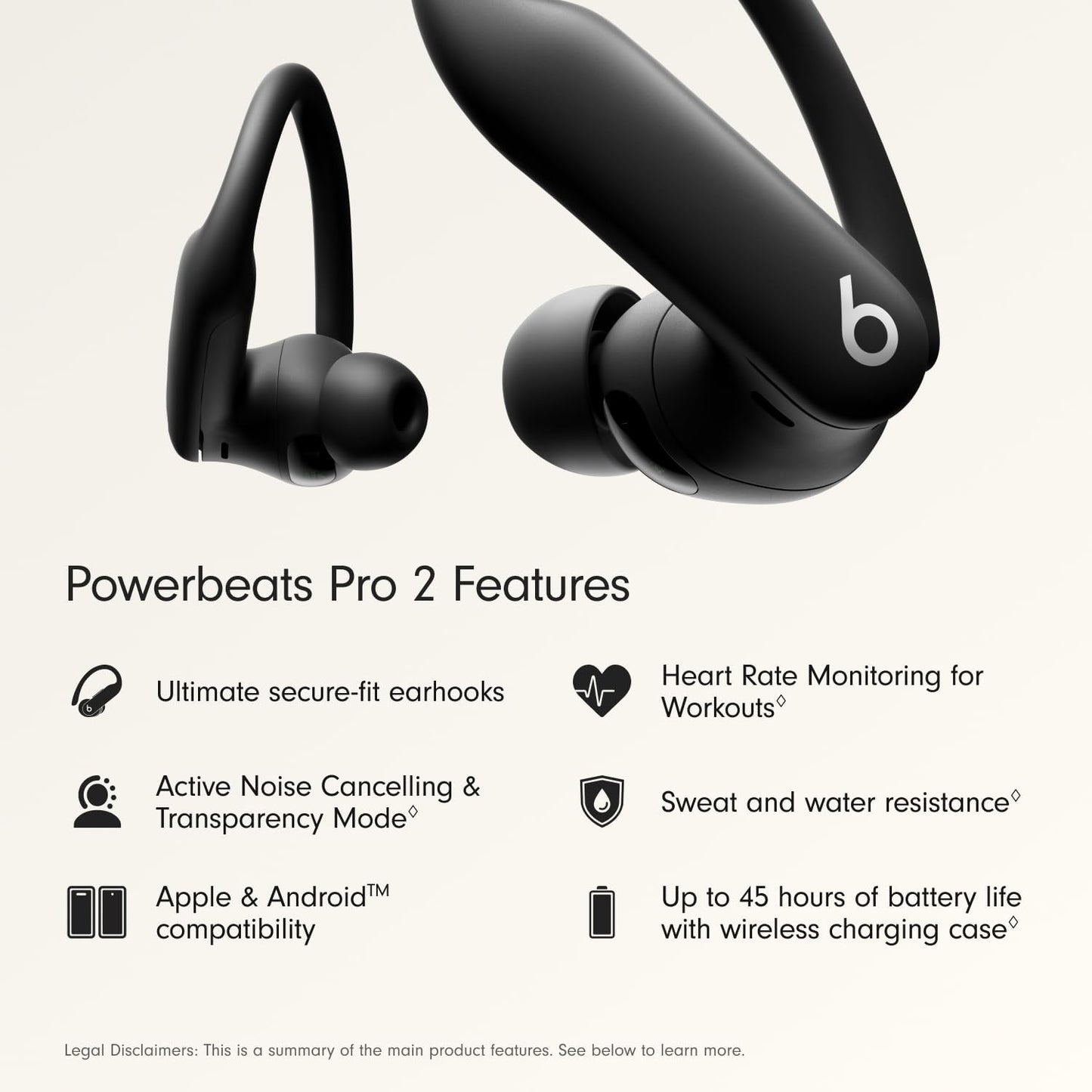 Beats PowerBeats Pro 2 - Auriculares inalámbricos de entrenamiento...