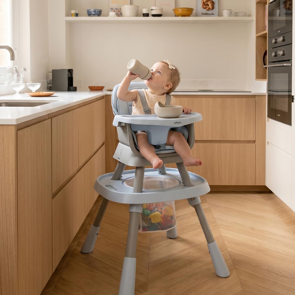 INFANS Silla alta 9 en 1, silla alta convertible para bebés y niños...