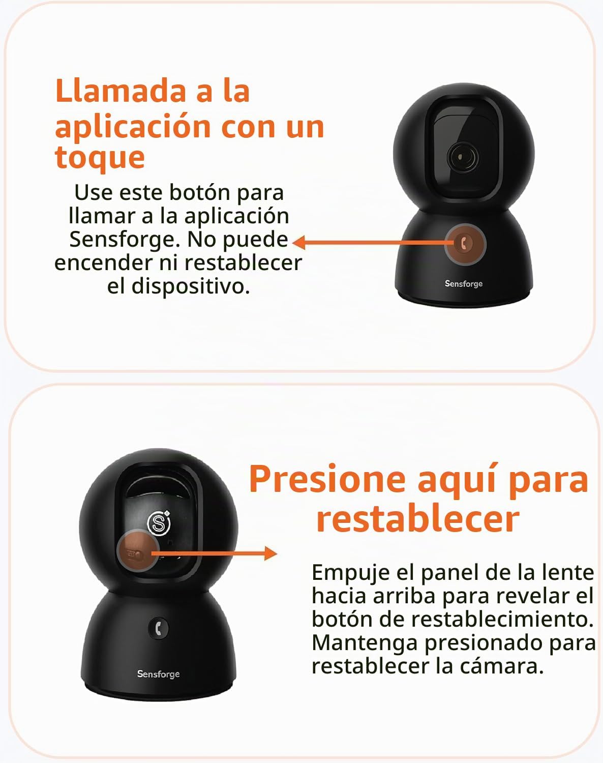 SensForge Cámara de seguridad panorámica de 2.5K para interiores, c...