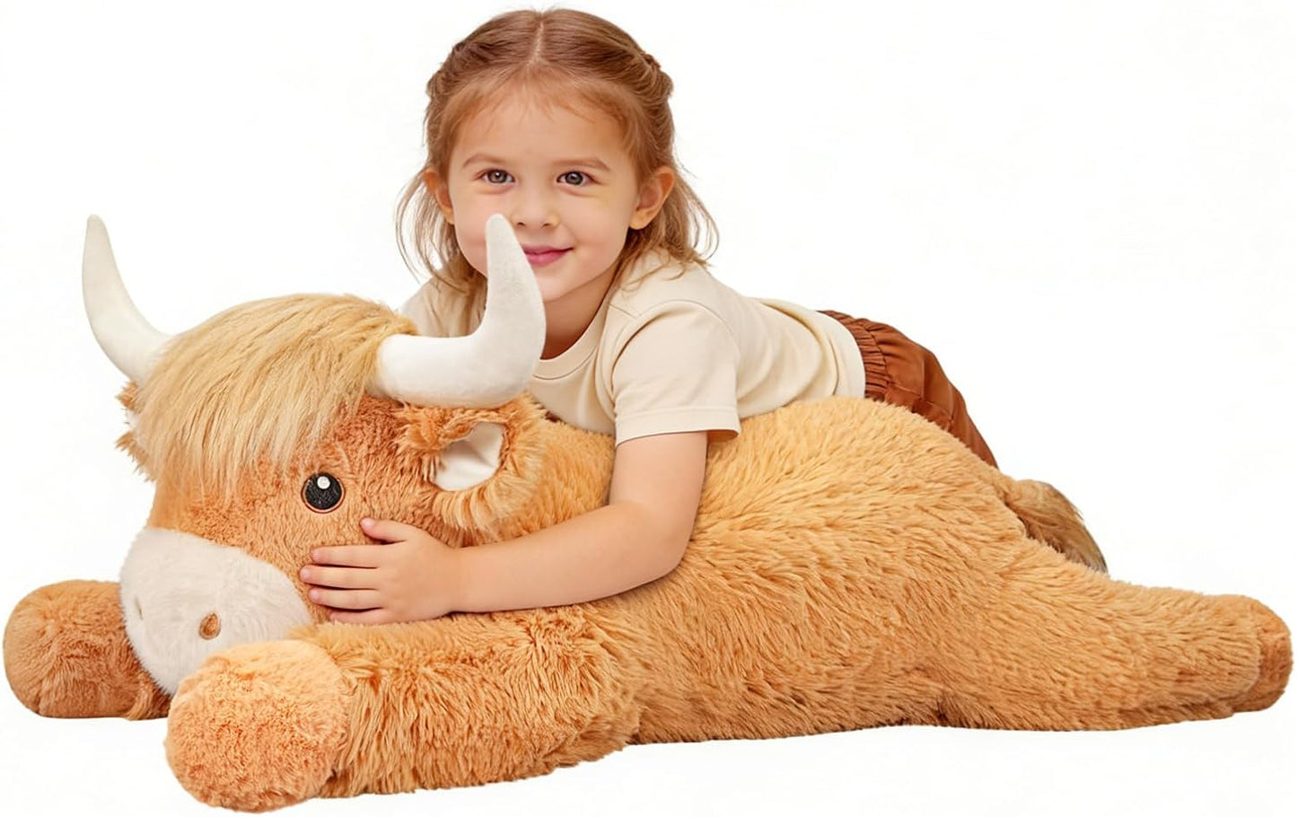 Ksidzas Peluche de vaca gigante de las tierras altas de 39 pulgadas...
