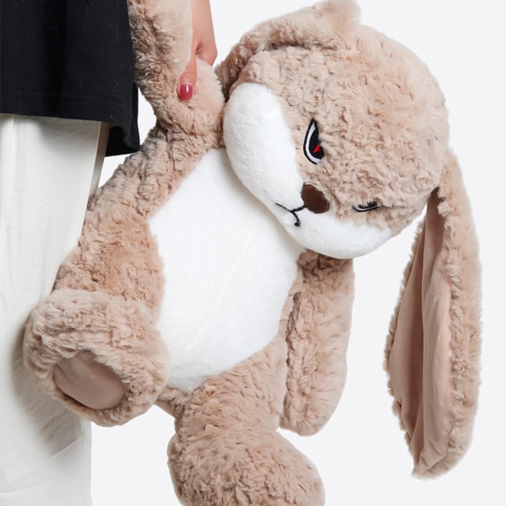 ZEIO Grumpy Bunny Peluche de Animal, Conejo de Peluche de 19.6"...