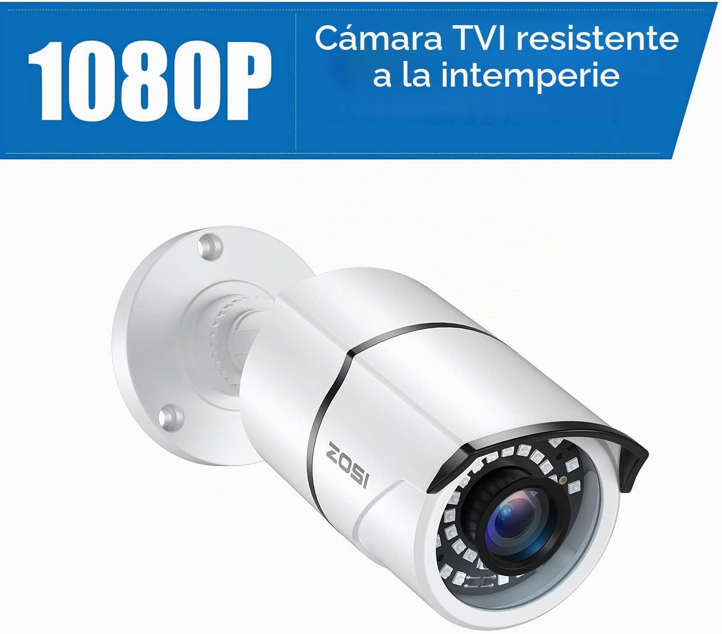 ZOSI - 4 Pack 2MP 1080p HD-TVI Cámara de seguridad para el hogar, p...