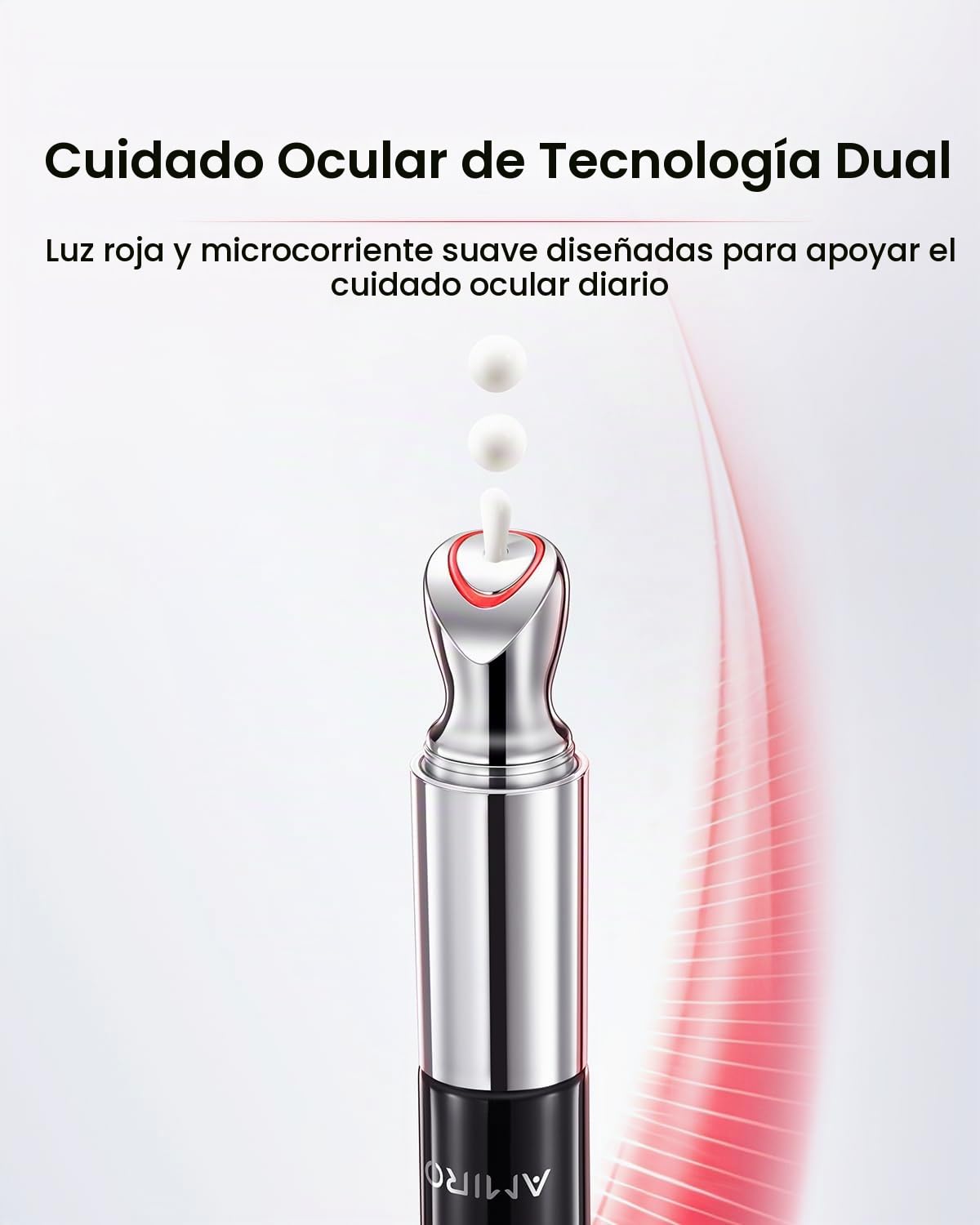 AMIRO PDRN Crema de ojos para terapia de luz roja con masajeador de...