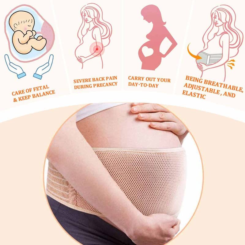 AIWITHPM Banda para el vientre para embarazo, cinturón de soporte p...