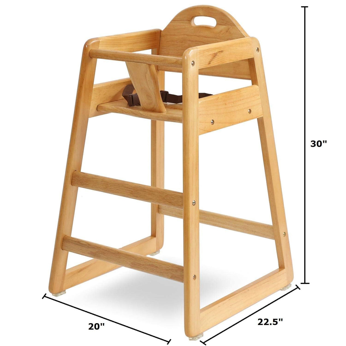 Silla alta de madera para bebés y niños pequeños, silla alta apilab...