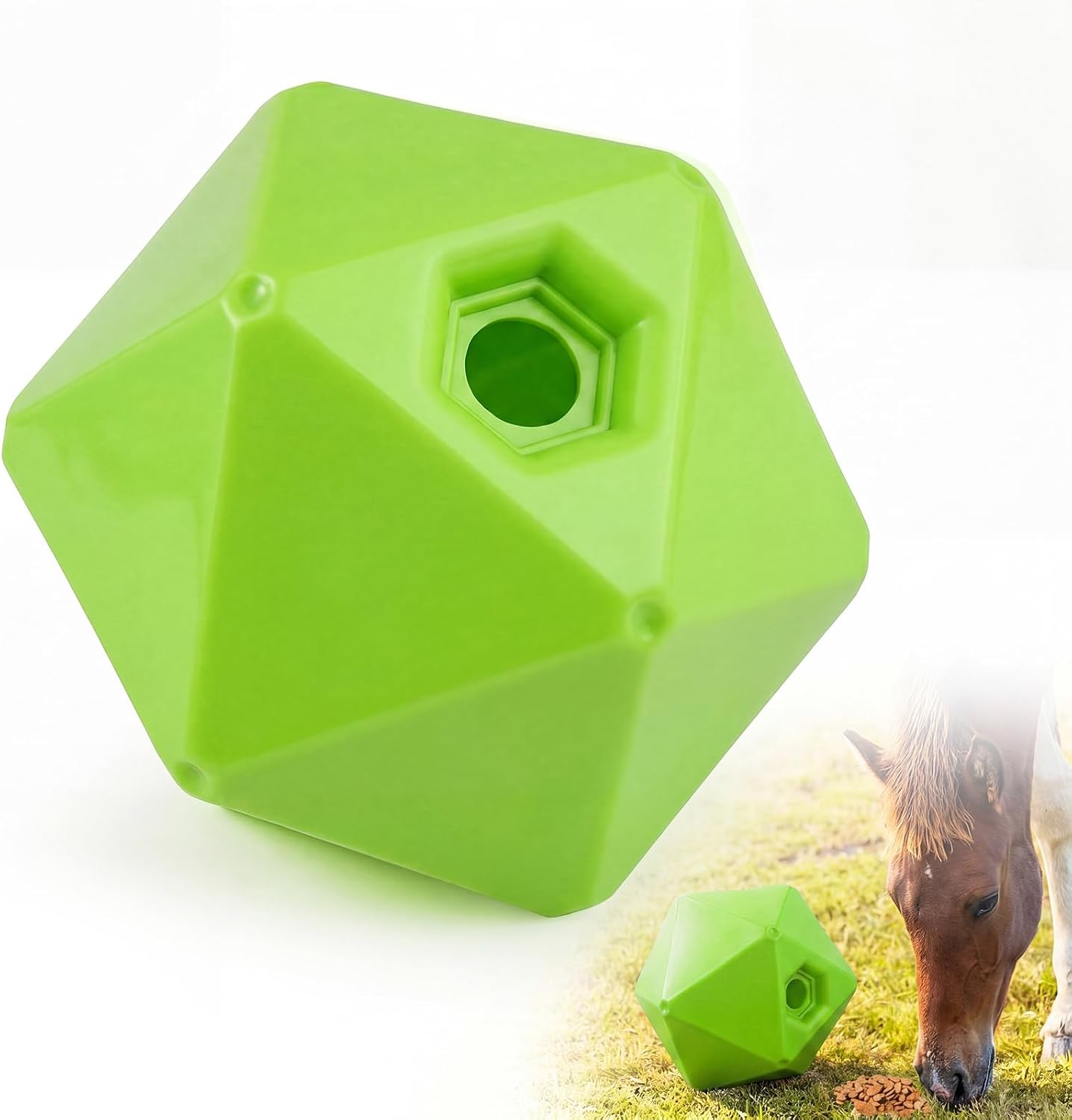 Seenelling Paquete de 1 bola de golosinas para caballos, juguete al...