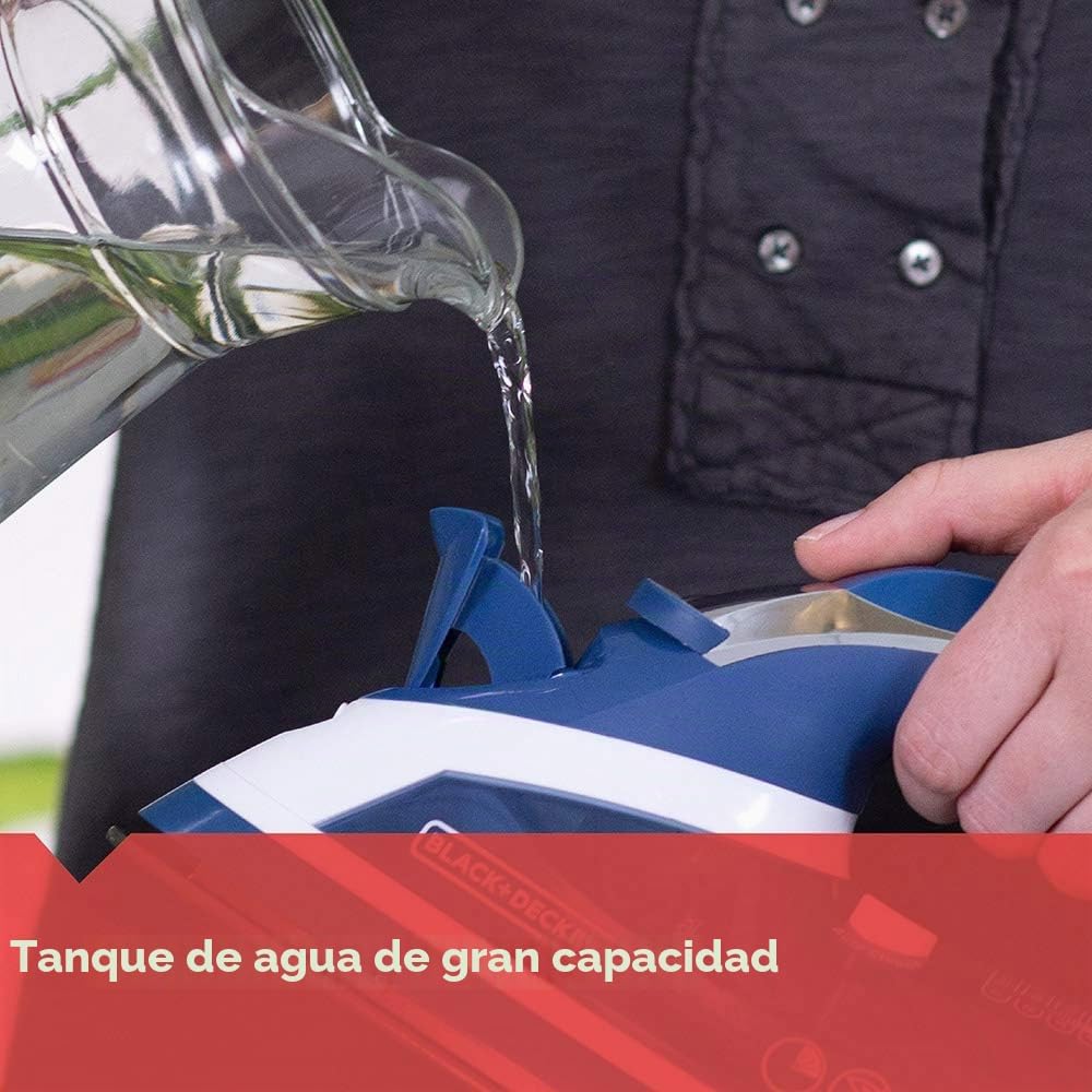 BLACK+DECKER - Plancha de vapor con suela antiadherente | Plancha a...