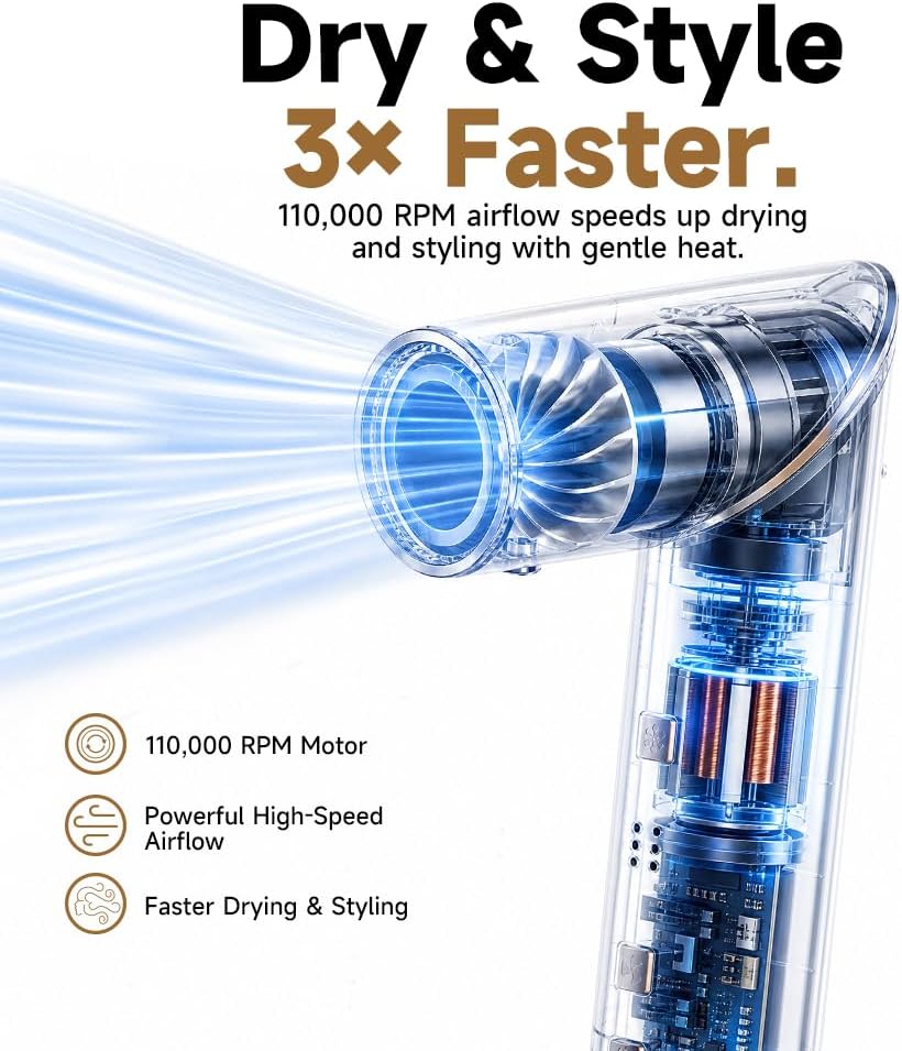 UKLISS Cepillo 8 en 1 Air Styler y secador de soplado con difusor |...
