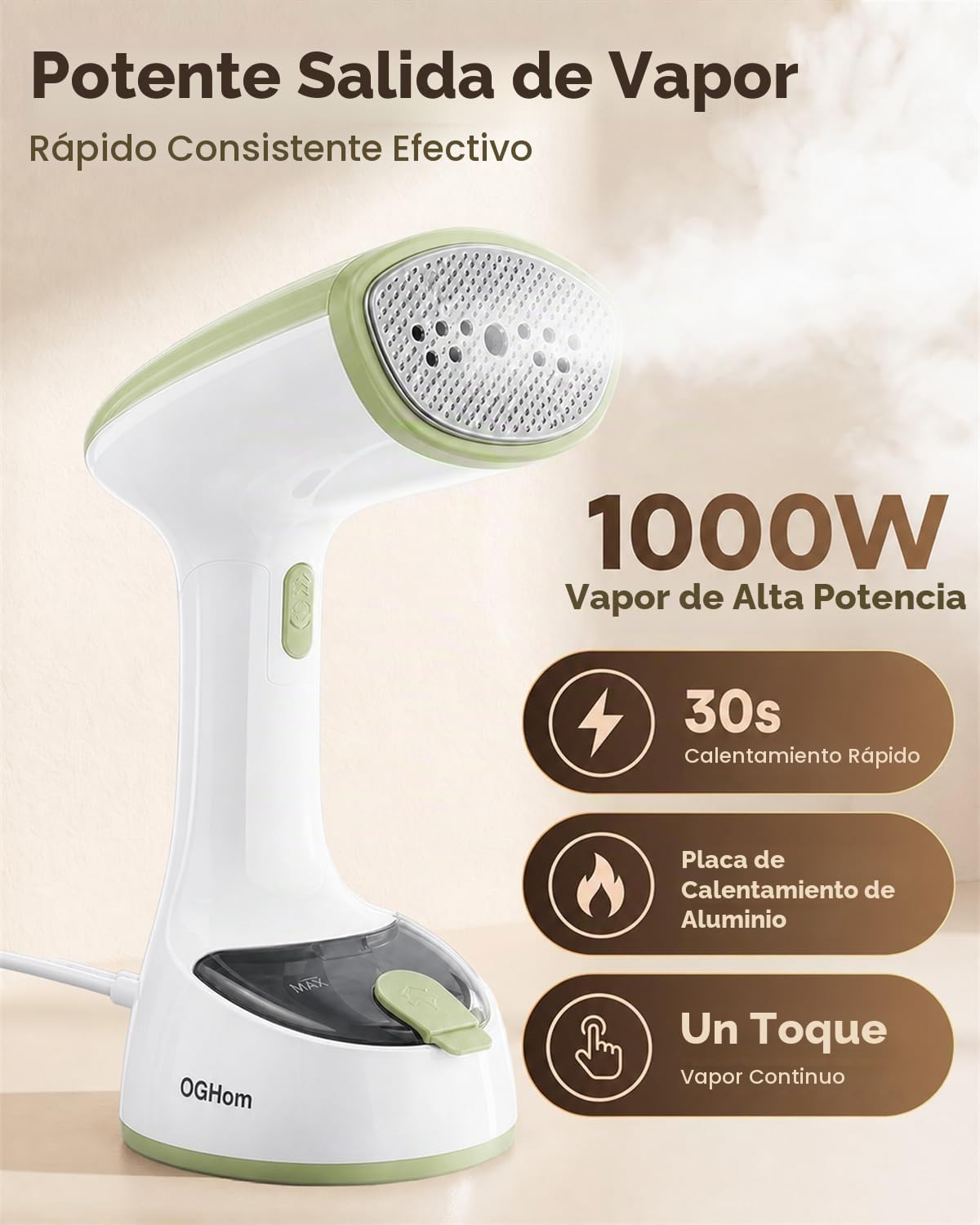 Vaporizador de viaje para ropa, vaporizador compacto de tela de man...