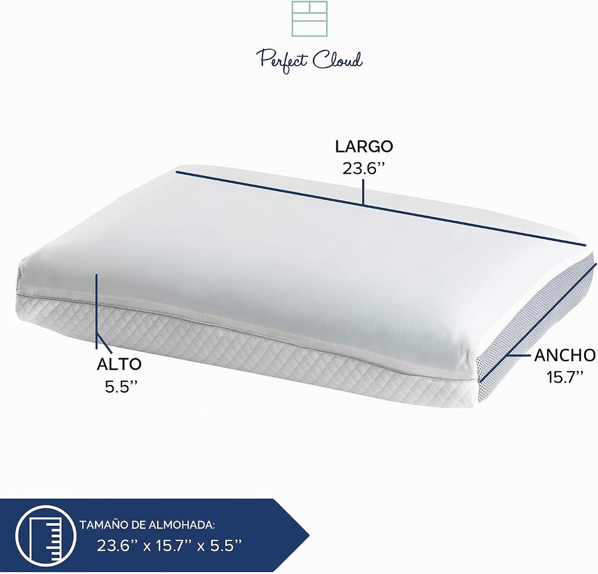 Perfect Cloud almohada viscoelástica doble con gel refrescante. Alm...