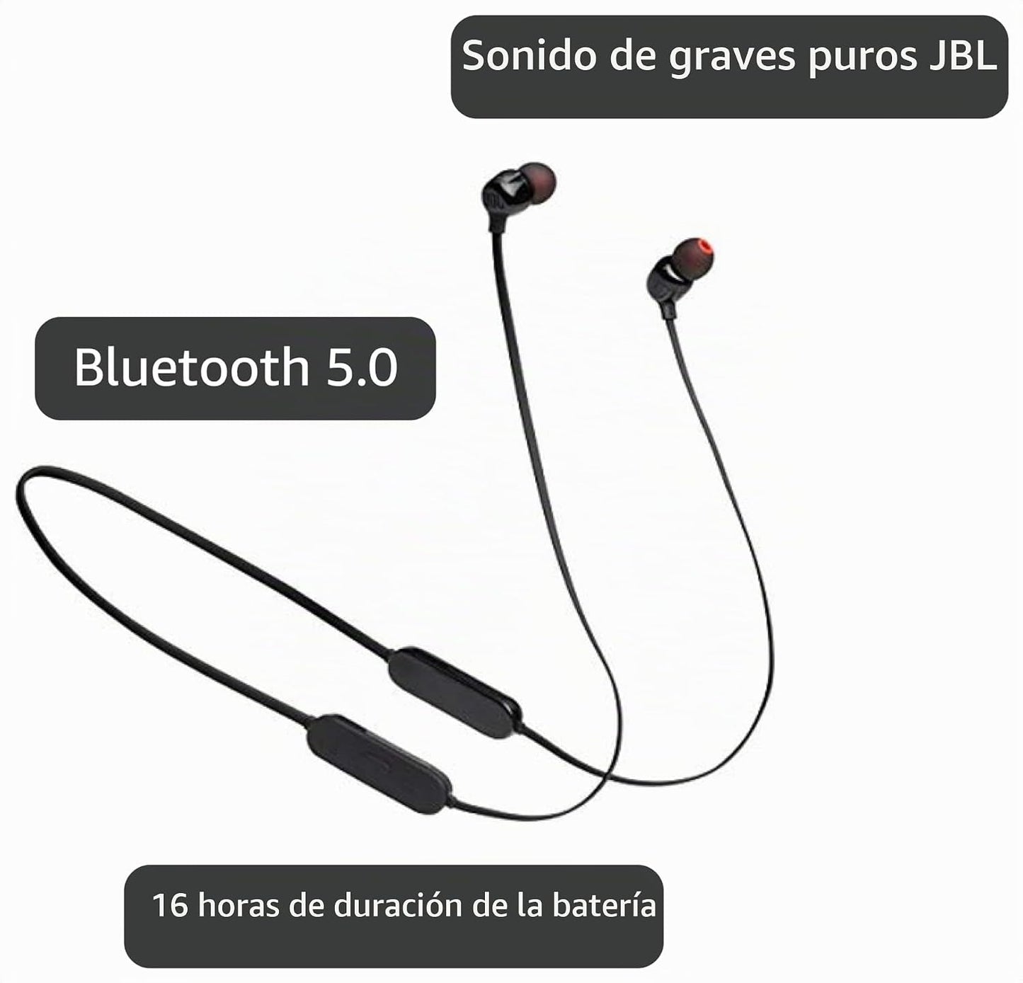 JBL Tune 125 - Auriculares intrauditivos inalámbricos Bluetooth con...