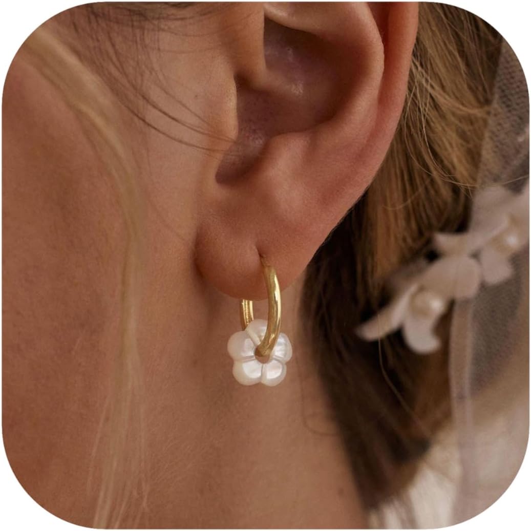 Aretes colgantes de perlas para mujer, cadena larga de enhebrador,...