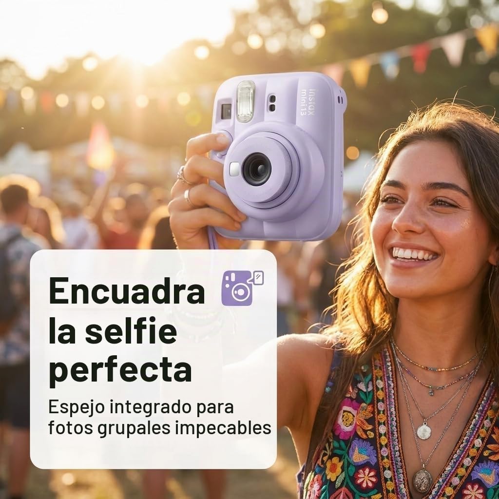 Fujifilm Instax Mini 13 - Cámara instantánea verde laguna + paquete...