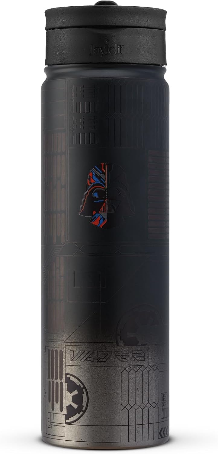 JoyJolt Star Wars - Botella de agua lineal de Darth Vader de acero...