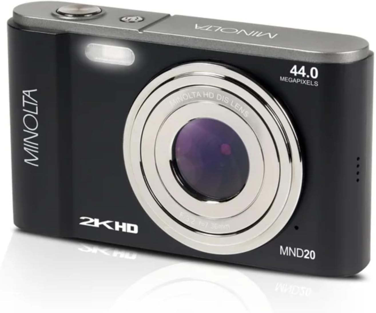 Minolta MND20 Cámara digital de 44 MP, video de 2.7K, zoom 16X (neg...