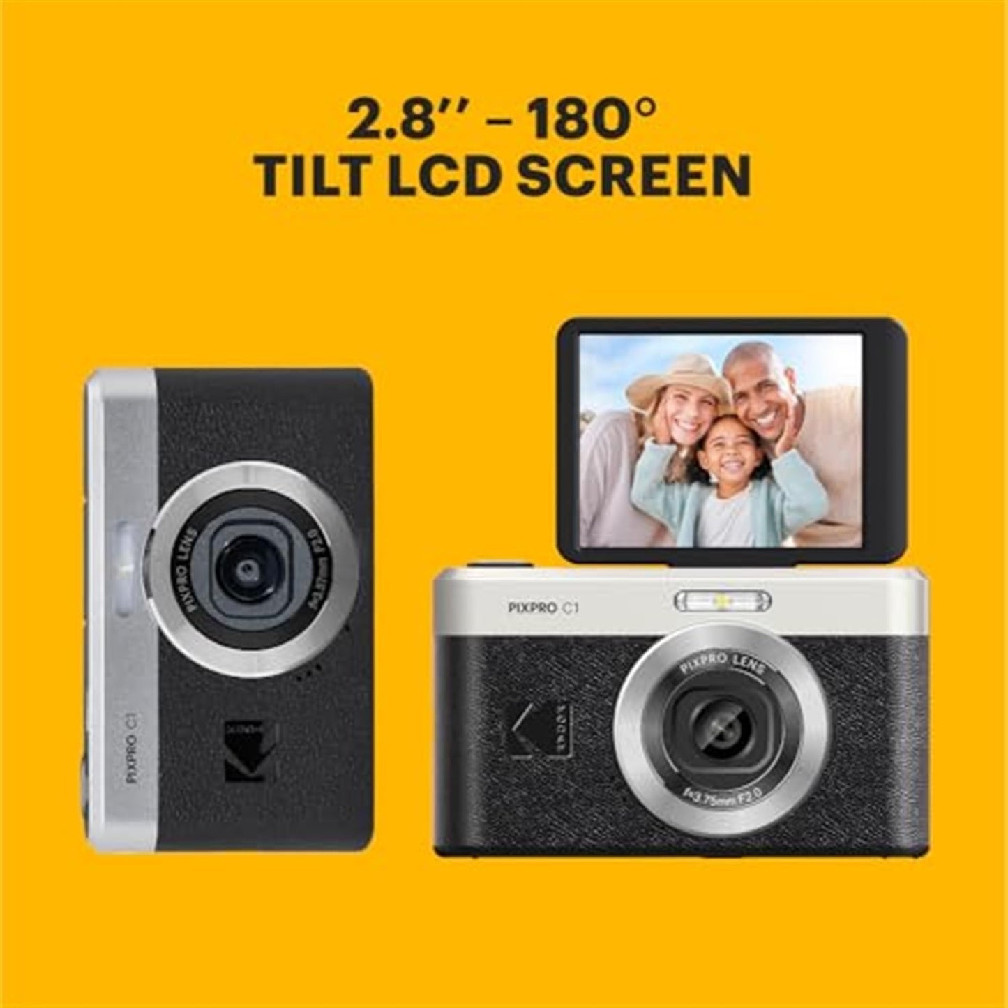 Kodak PIXPRO C1 - Cámara digital compacta (negro) con tarjeta micro...