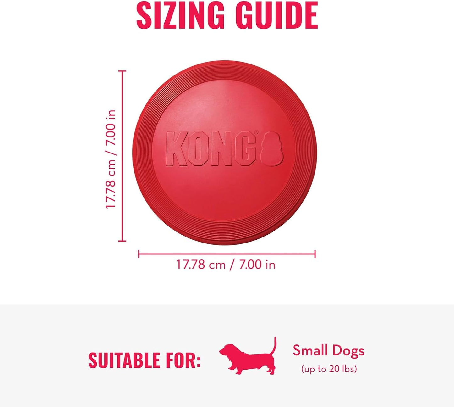 KONG Flyer - Juguete duradero para perros para jugar al aire libre,...