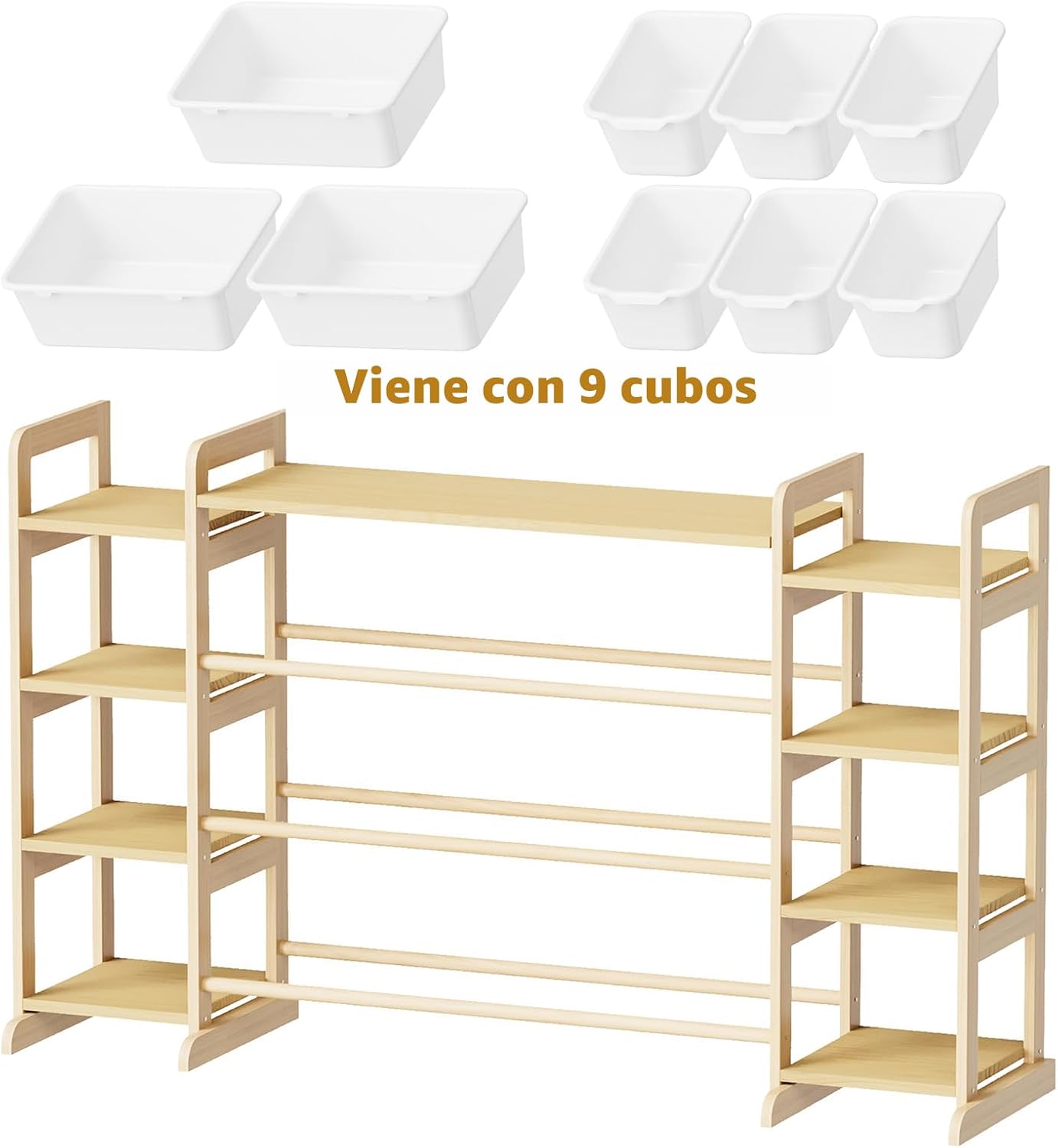 SpaceAid Organizador Grande de Almacenamiento de Juguetes 9 Estante...