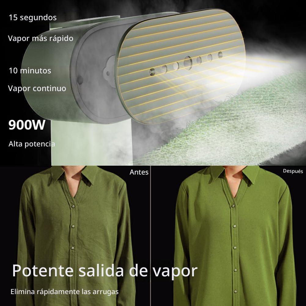 Nexdoo Vaporizador G6 para ropa portátil 2 en 1 plancha de viaje pa...