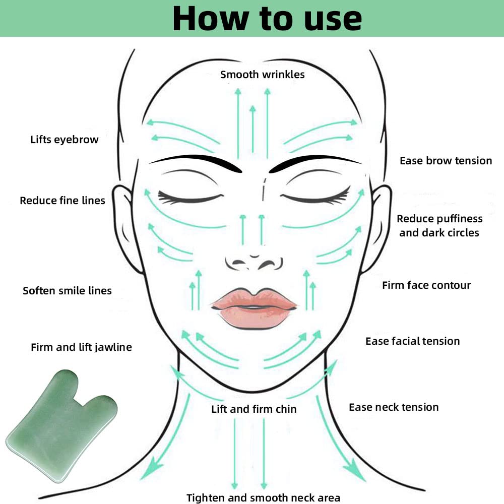 TOP SEWING Gua Sha - Herramientas faciales para masaje de nariz, ta...