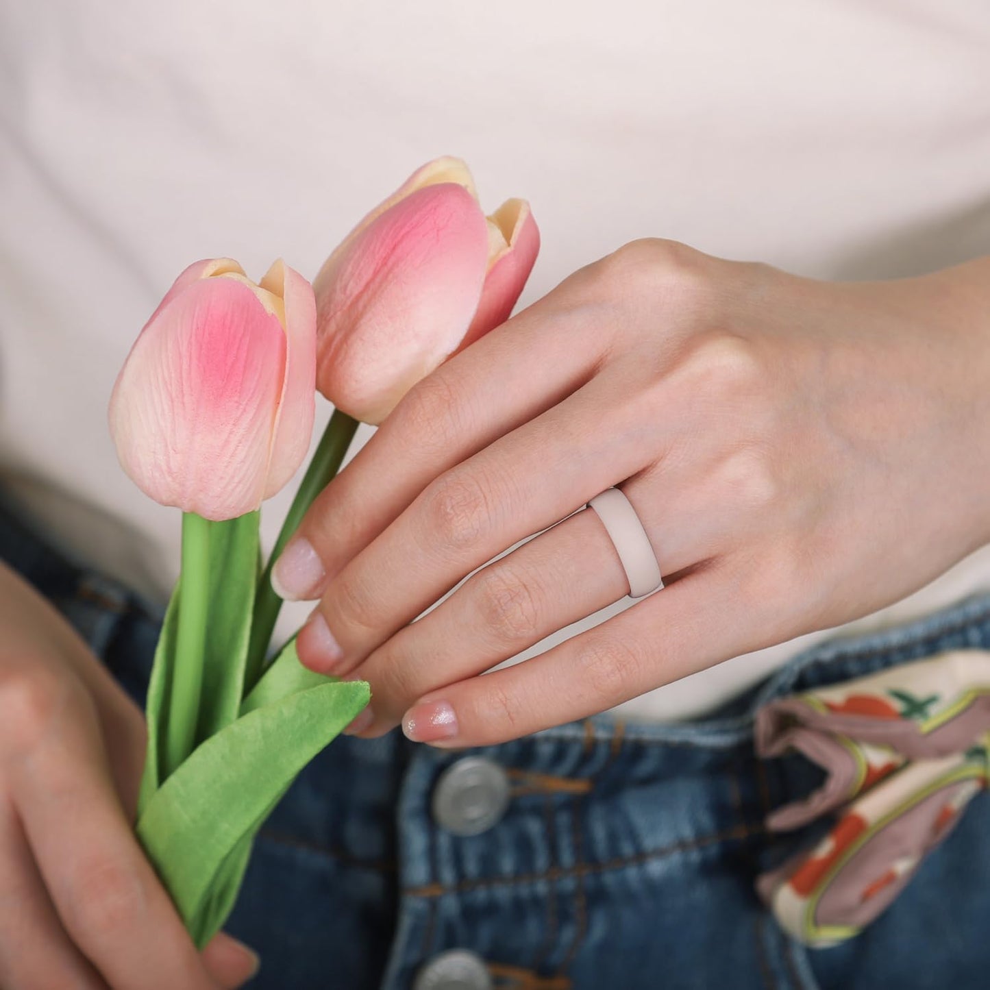 Egnaro - Anillos de banda para mujer, diseño ergonómico y transpira...