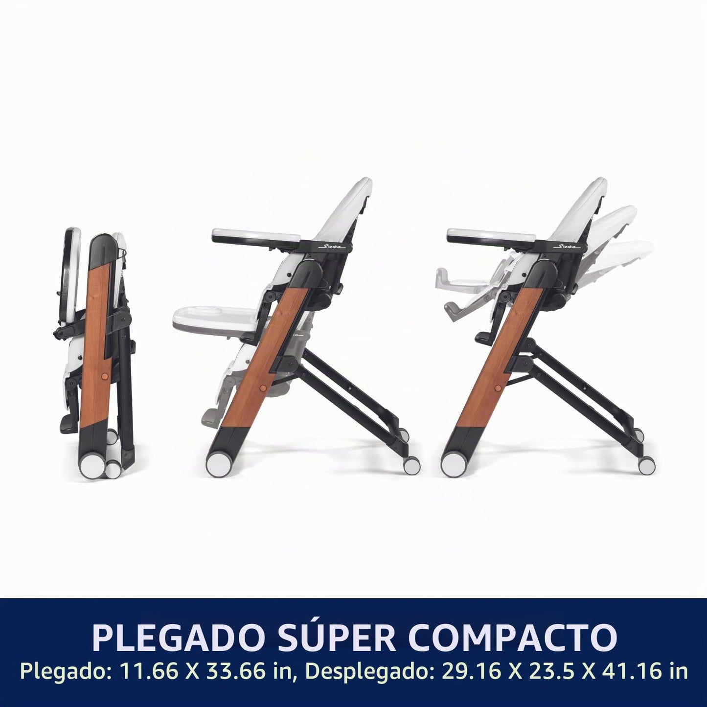 Peg Perego Siesta, Silla Alta Plegable y Reclinable Crece con el Be...