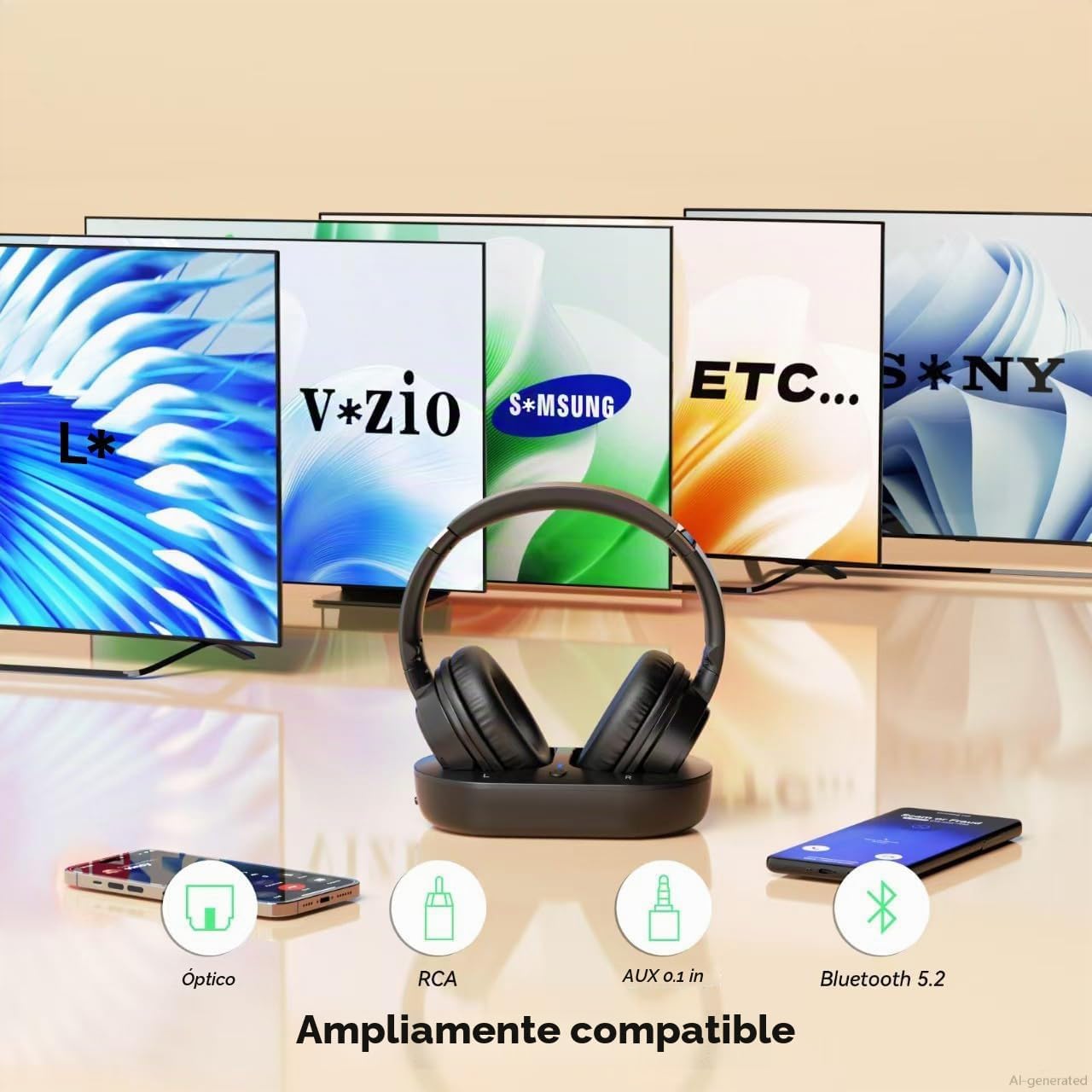 SKYCOMET Auriculares inalámbricos para TV, audífonos inalámbricos p...