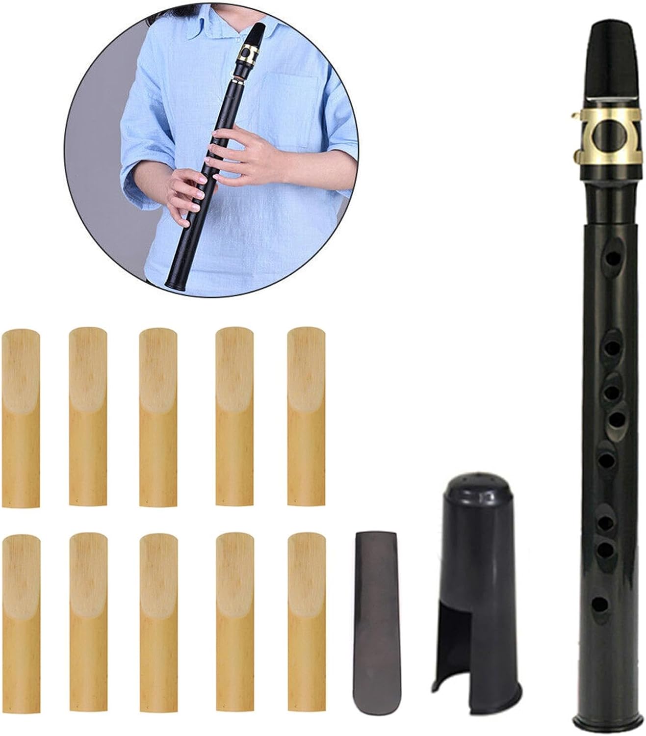 Aymzbd Mini llave C de saxofón de bolsillo, fácil de tocar, instrum...