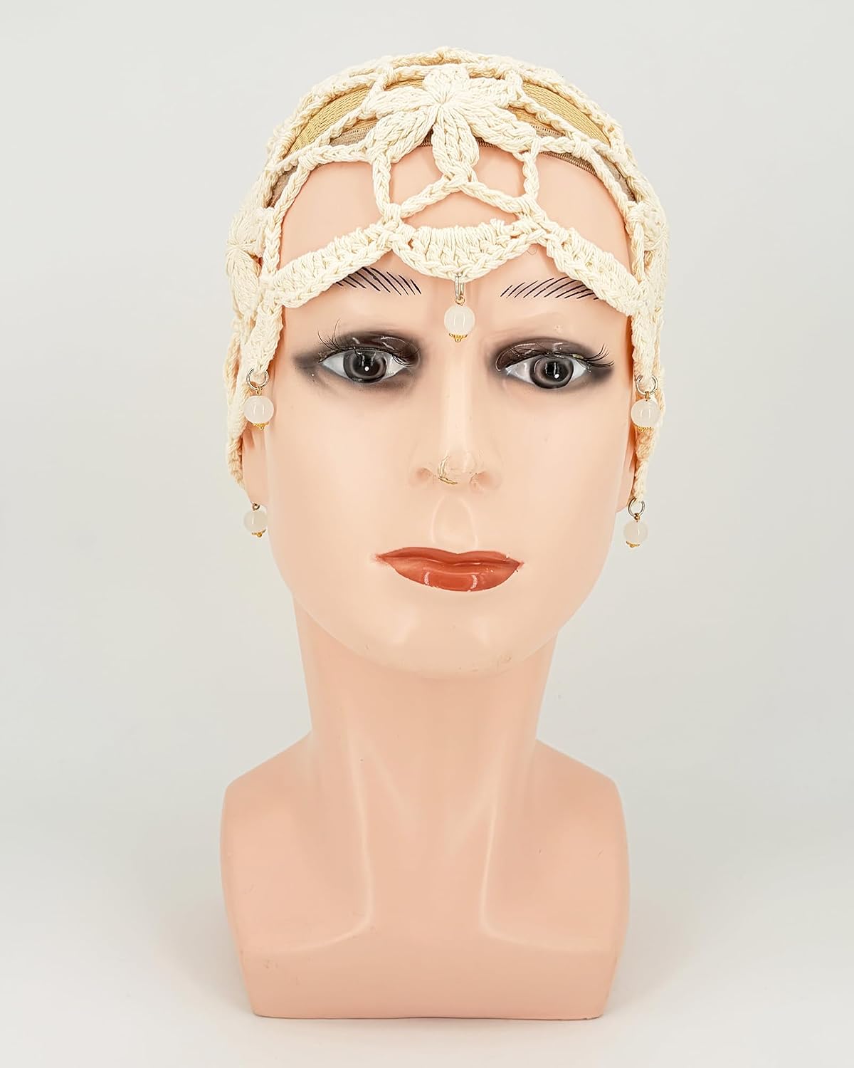 Julpsk Sombrero de ganchillo hecho a mano de verano para mujer, con...