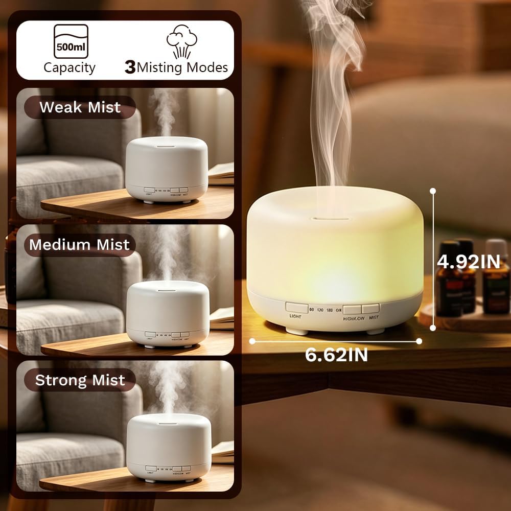 Difusor de aceite esencial, humidificador ultrasónico de niebla frí...