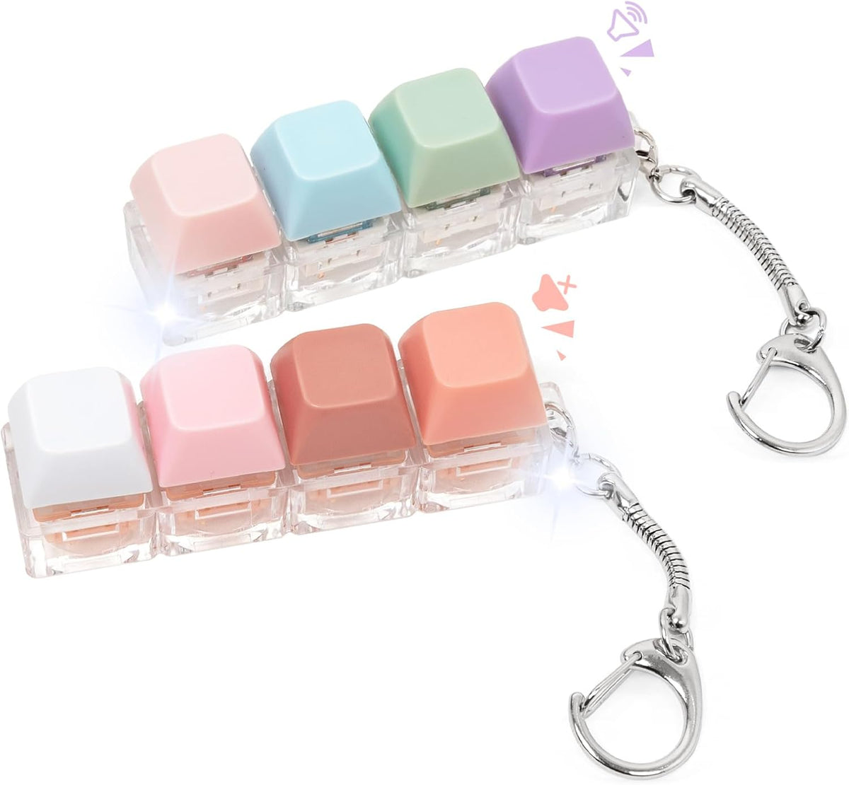 Juguete sensorial de teclado con clicker, 2 piezas, teclado silenci...