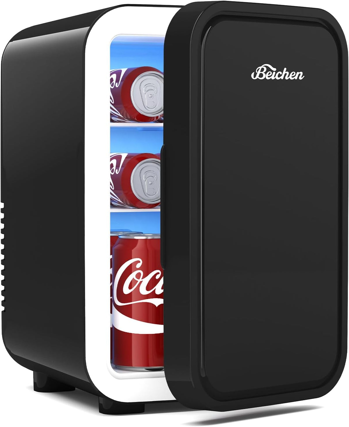 BEICHEN Mini refrigerador, de 6 litros \/ 8 latas, pequeño refriger...