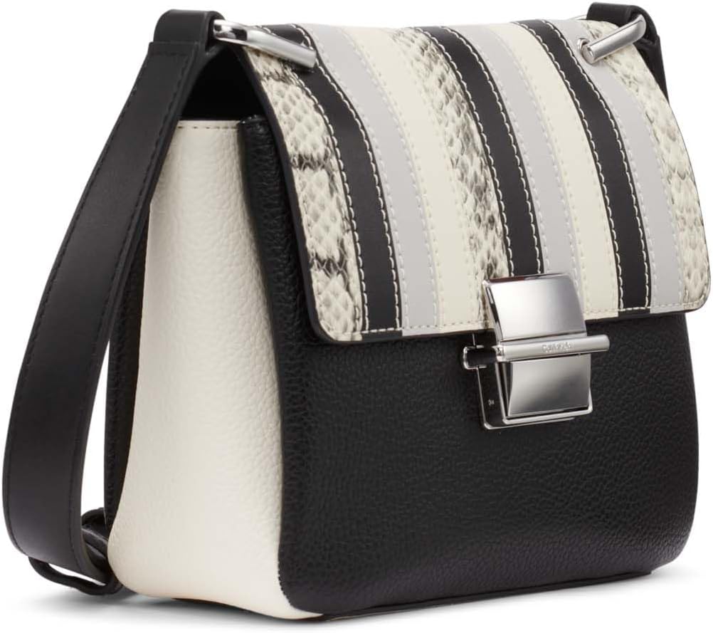 Calvin Klein Clove - Bandolera con solapa y triple compartimento pa...