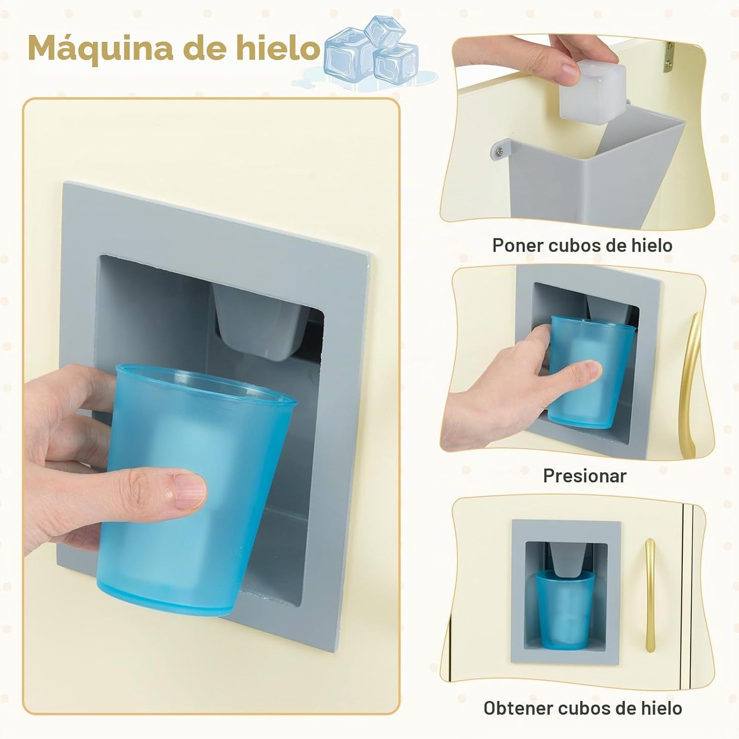 HONEY JOY Juego de cocina de madera para niños, juego de simulación...