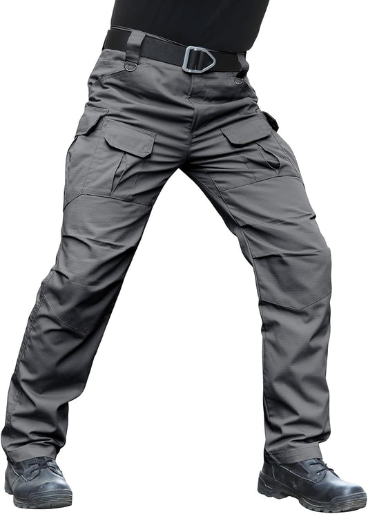 Hiwise Pantalones tácticos elásticos para hombre, resistentes al ag...