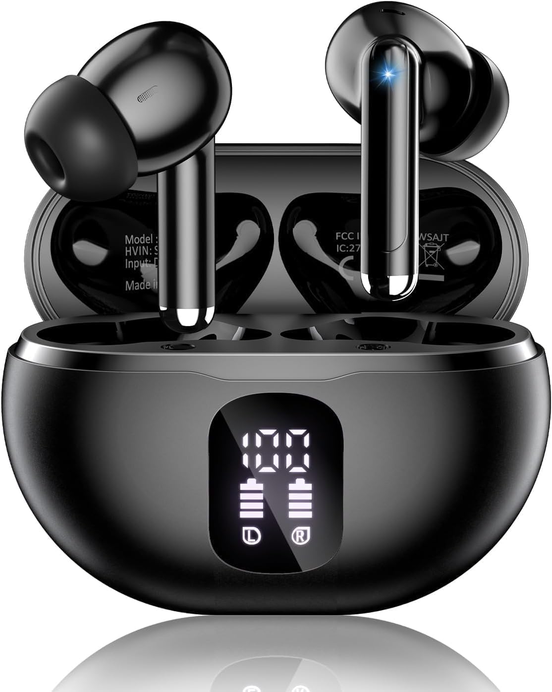Auriculares inalámbricos, Bluetooth 5.4 auriculares estéreo de grav...