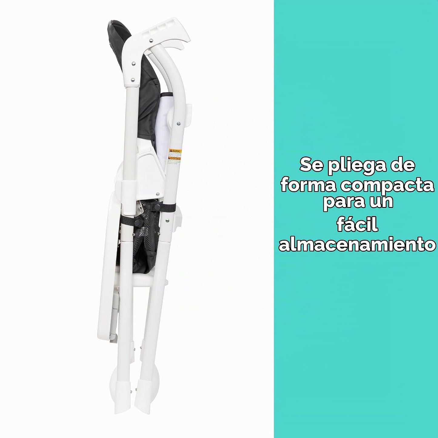 Baby Trend Silla alta con pliegue plano, color negro estelar