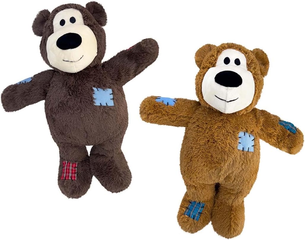KONG Wild Knots Bears - Juguetes duraderos para perros con cuerdas...
