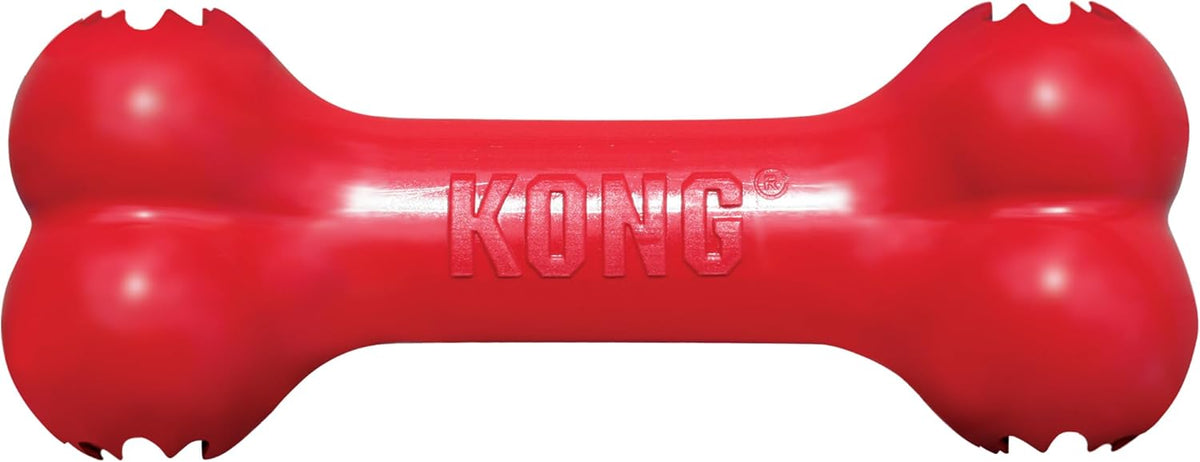 KONG Goodie Bone - Hueso de perro clásico de goma natural duradero,...