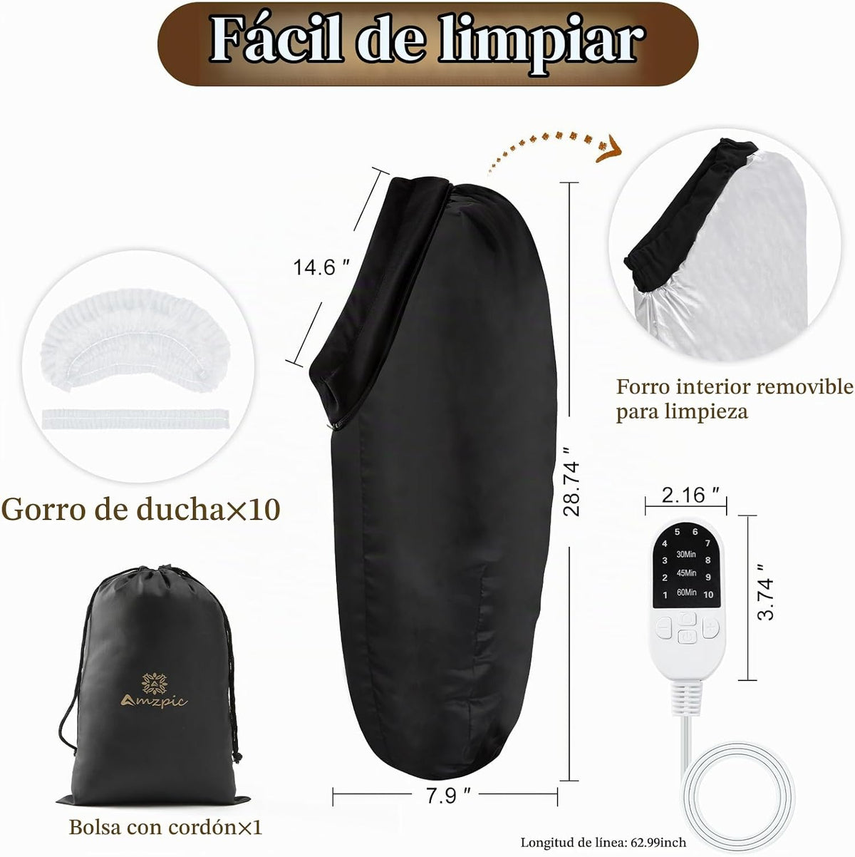 Amzpic Tapa térmica para vaporizador de cabello para acondicionamie...