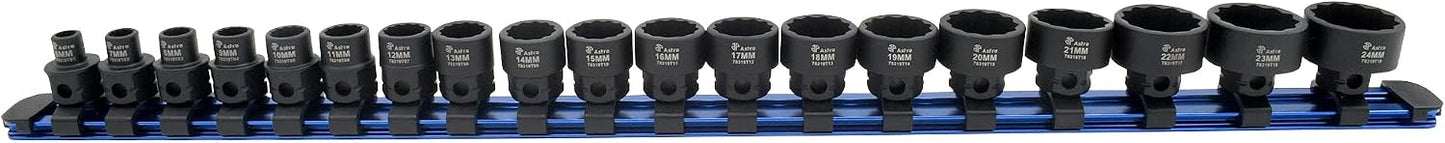 Astro Tools 78319T - Juego de llaves de vaso de impacto nano (12 pu...